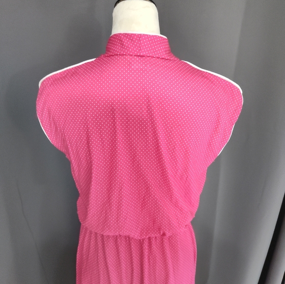 Vintage 70s pink and white swiss dot sears the fashion place - Picture 3 of 6